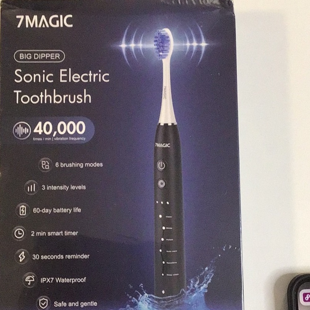 Magic Black Sonic Electric Toothbrush